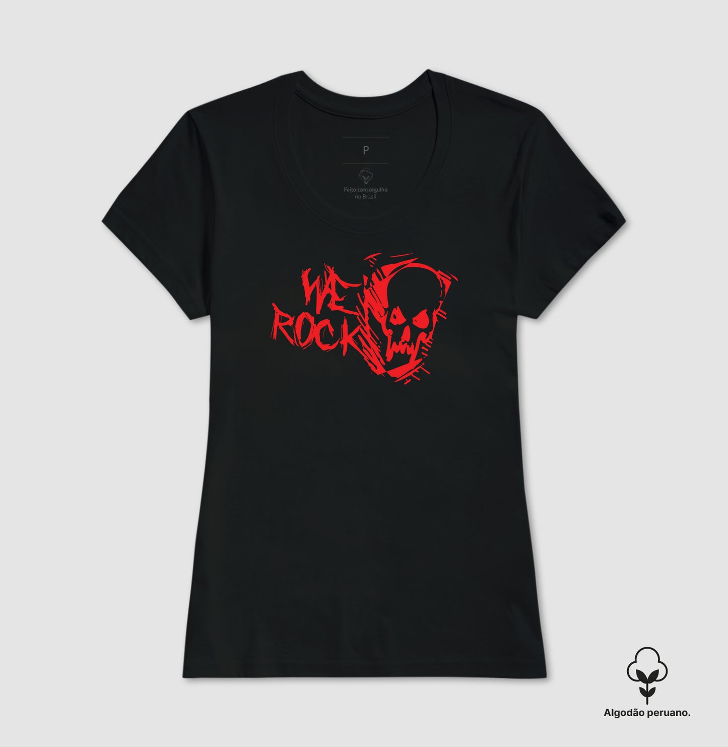 camiseta algodão peruano werock ghost red masculina