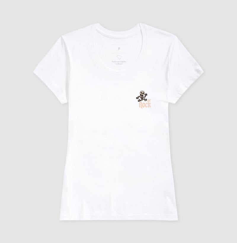 camiseta werock skeleton feminina