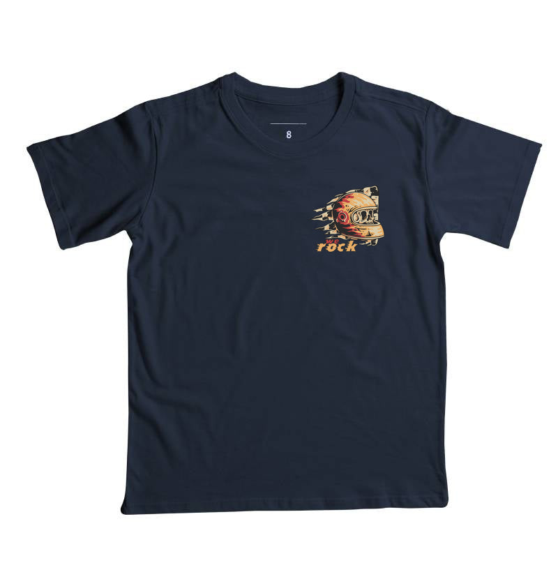 camiseta infantil werock helmet racing