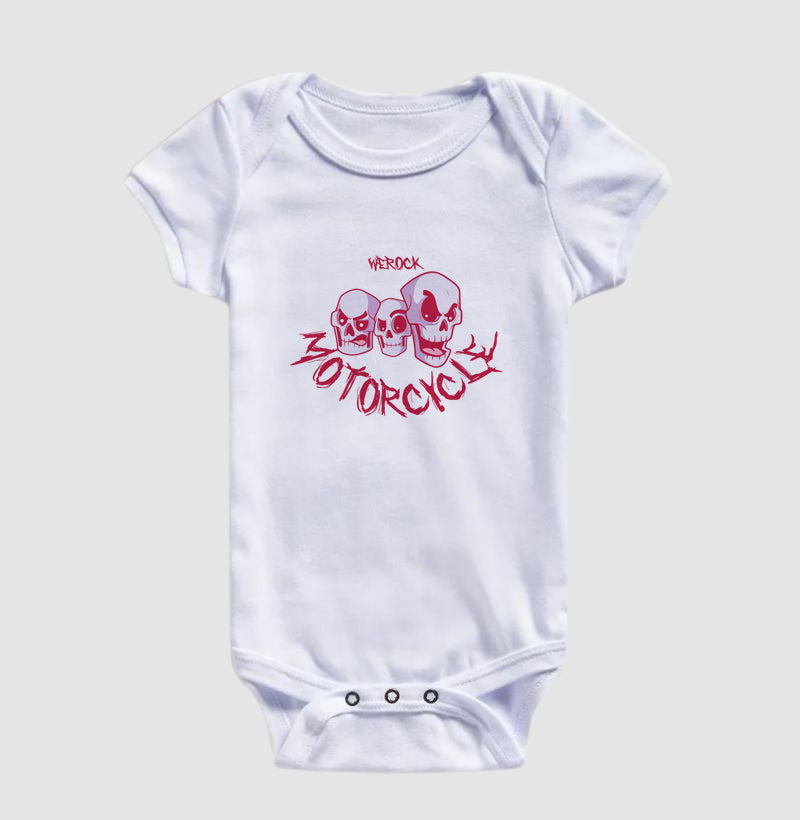body infantil werock motorcycle skulls