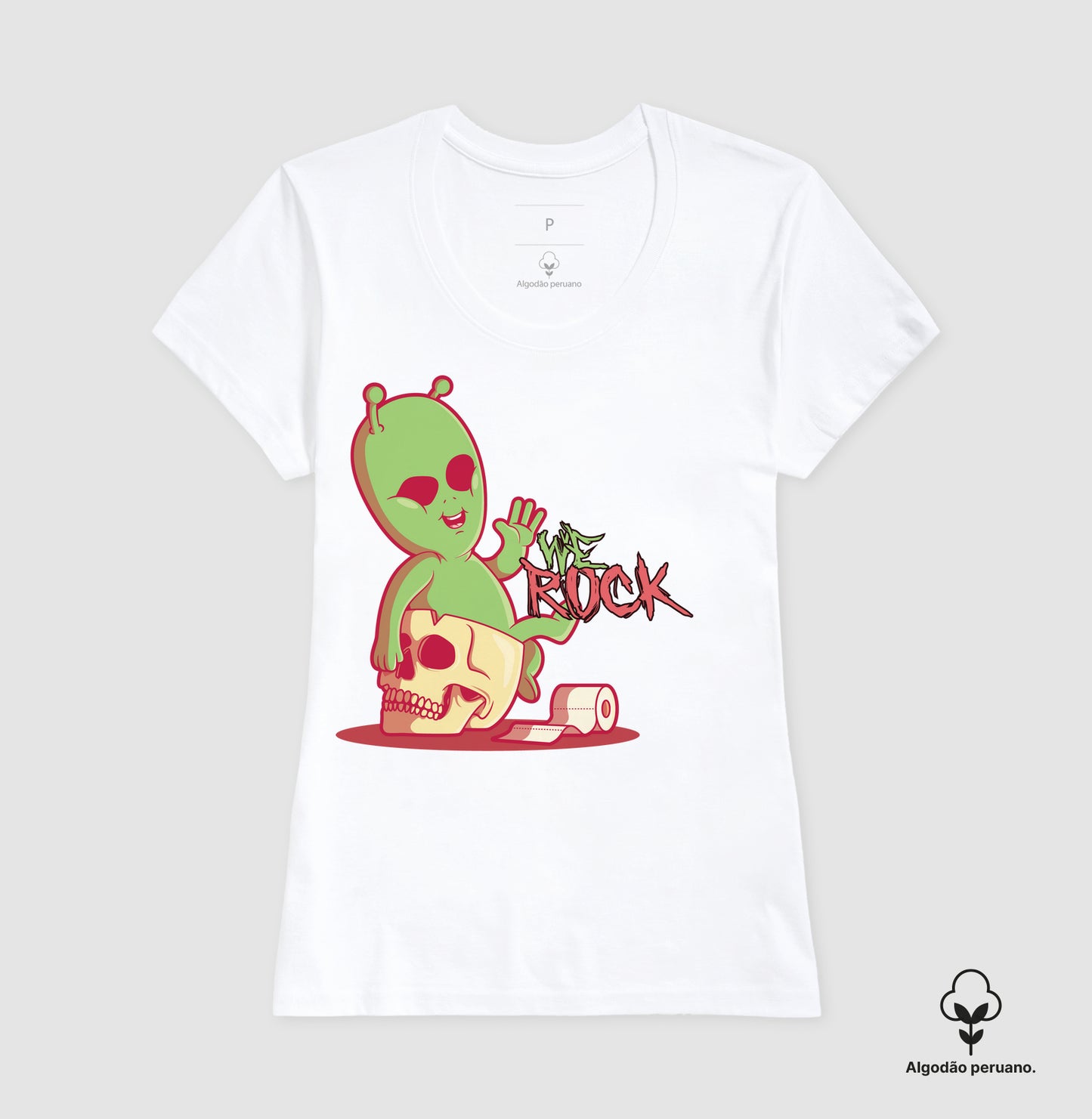 camiseta algodão peruano werock et feminina