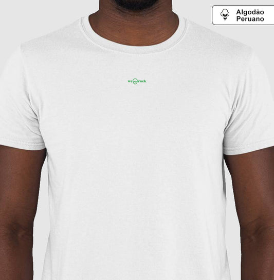 camiseta algodão peruano basic werock logo green masculina