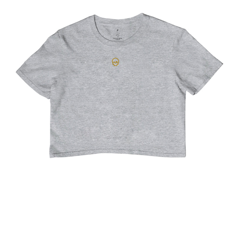 cropped werock skull logo gold