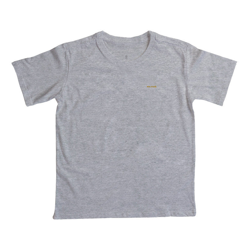 camiseta infantil werock logo simple gold