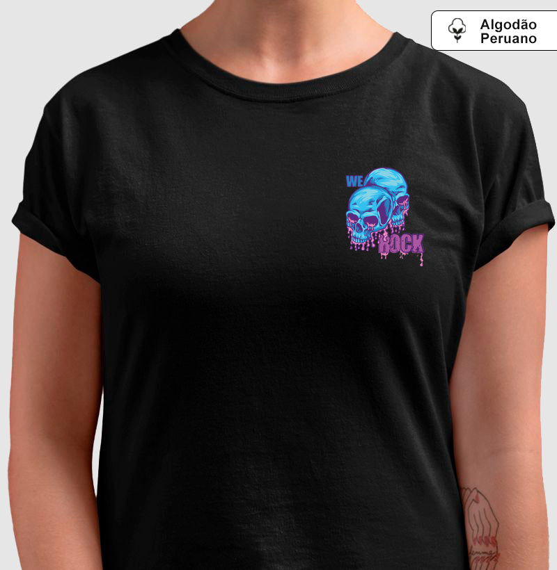 camiseta algodão peruano werock melting feminina