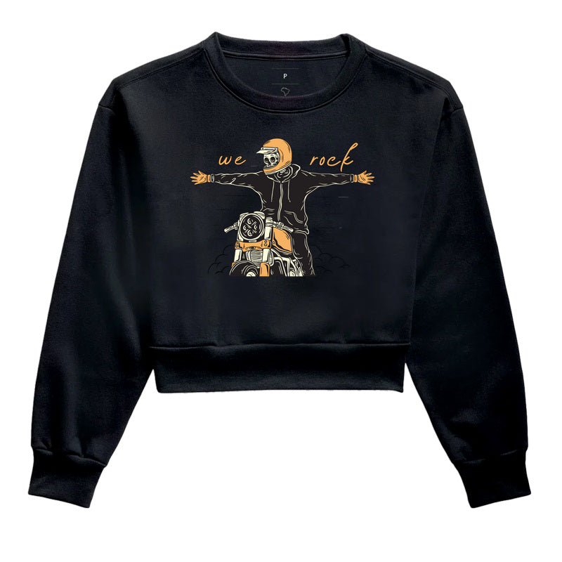 cropped moletom werock open arms