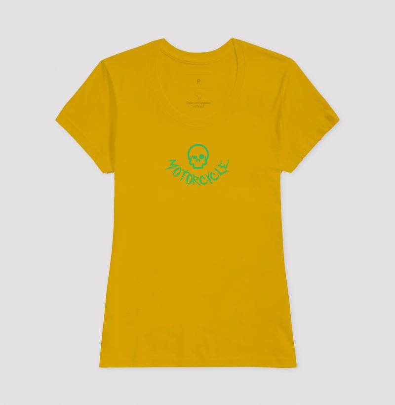 camiseta werock motorcycle logo feminina