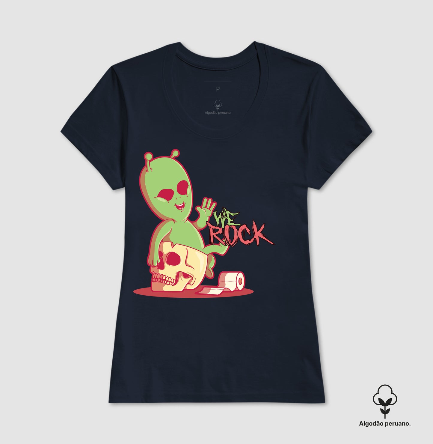 camiseta algodão peruano werock et feminina