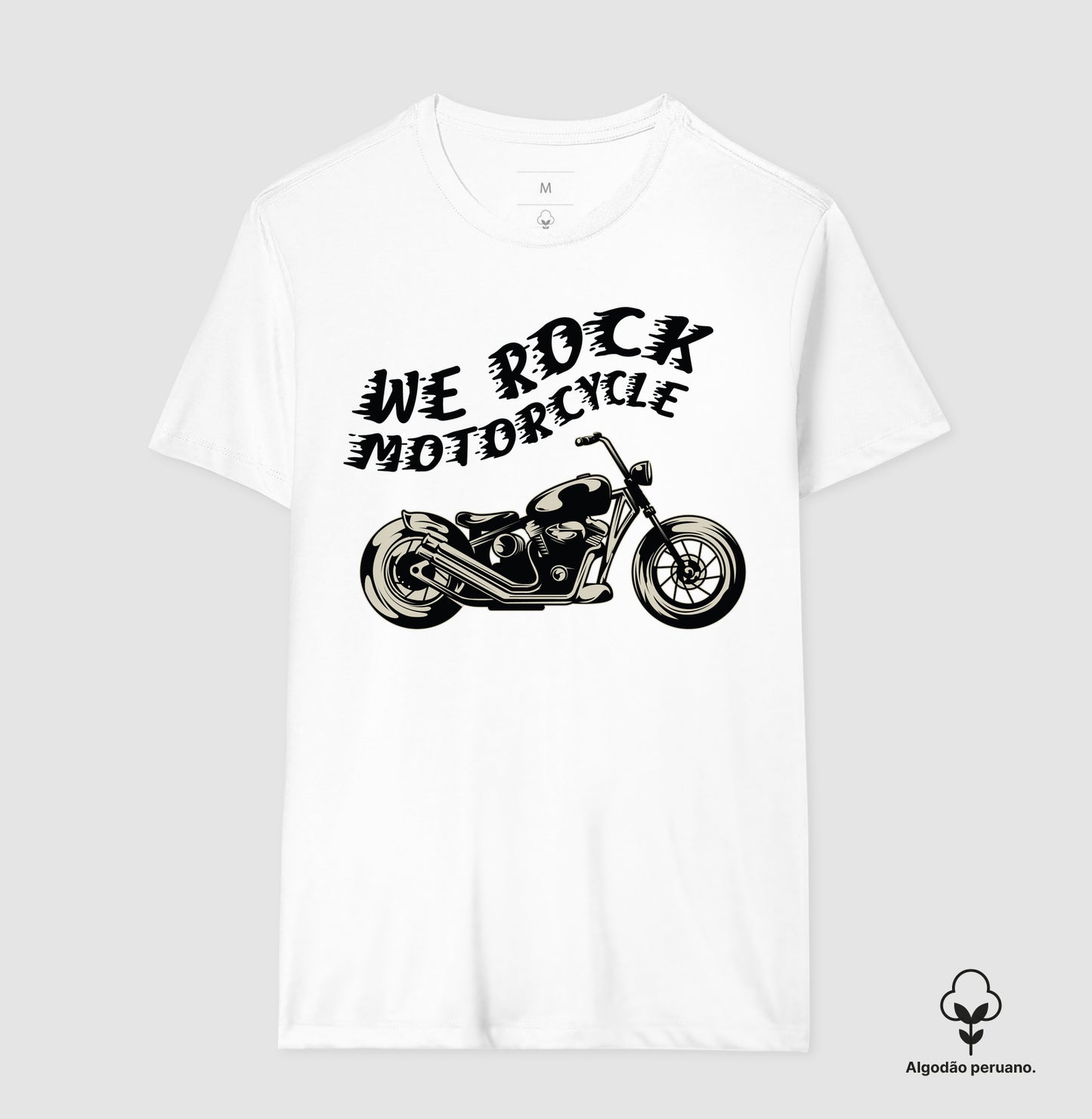 camiseta algodão peruano werock custom motorcycle masculina
