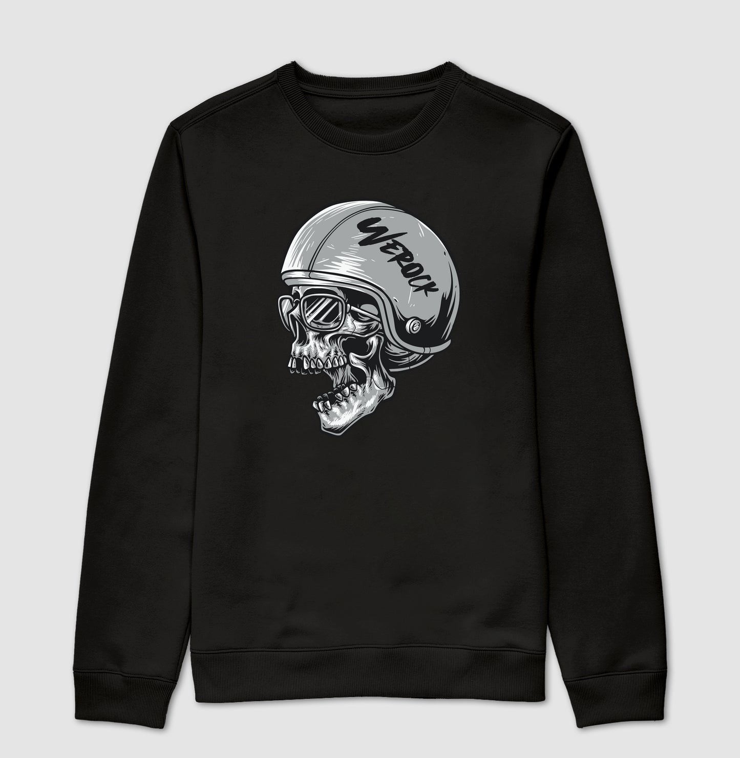 suéter werock motorcycle helmet skull