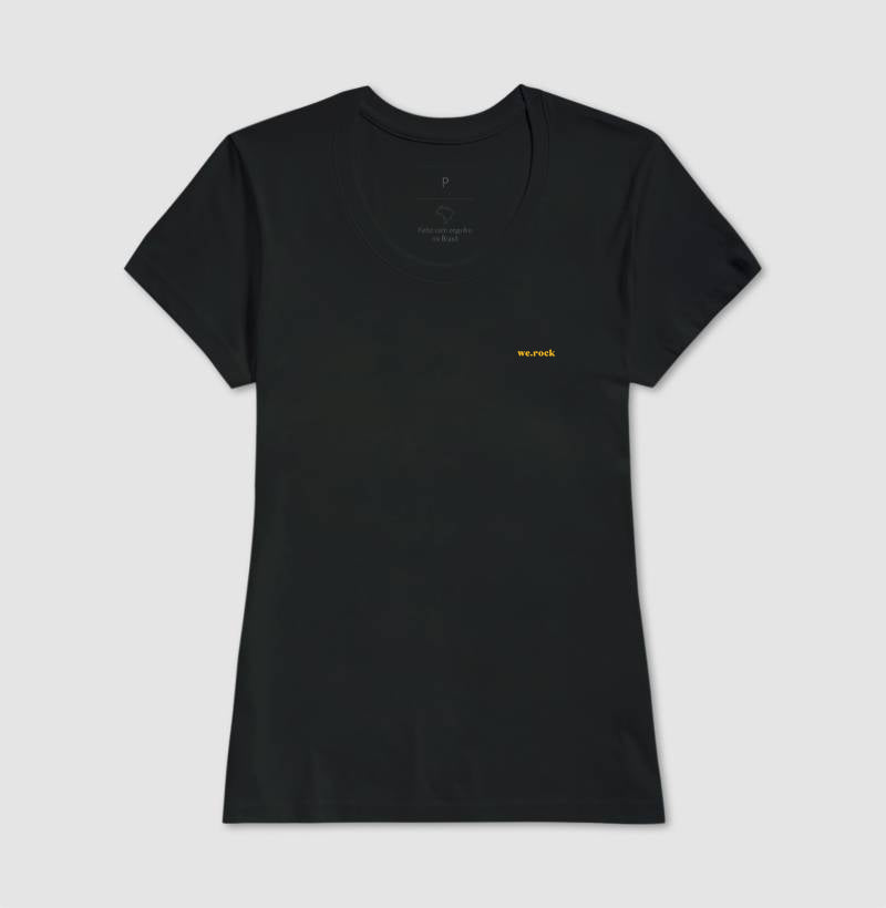 camiseta werock logo simple gold feminina