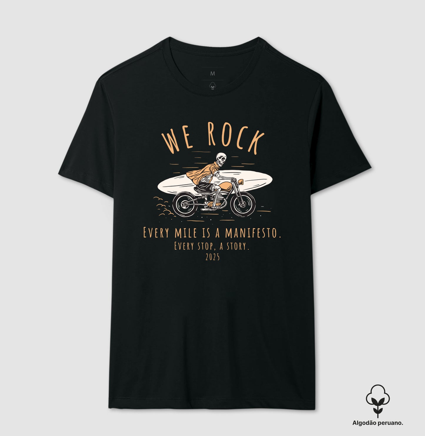 camiseta algodão peruano werock manifesto masculina