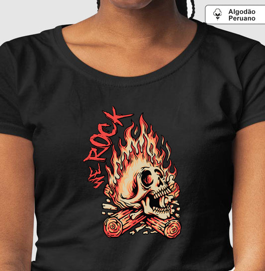 camiseta algodão peruano werock bonfire feminina