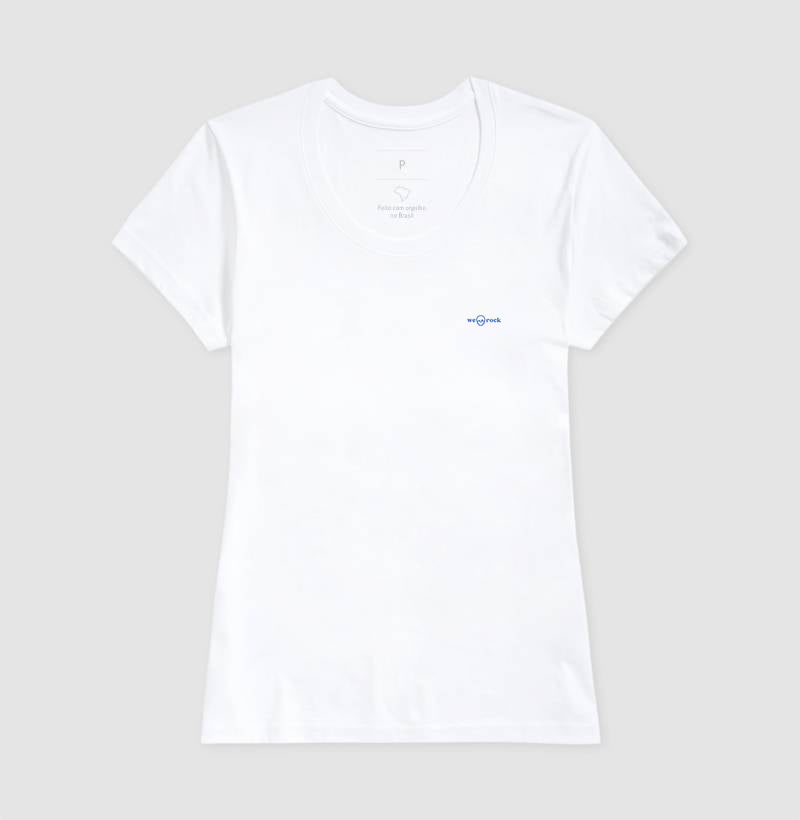 camiseta basic werock logo blue feminina