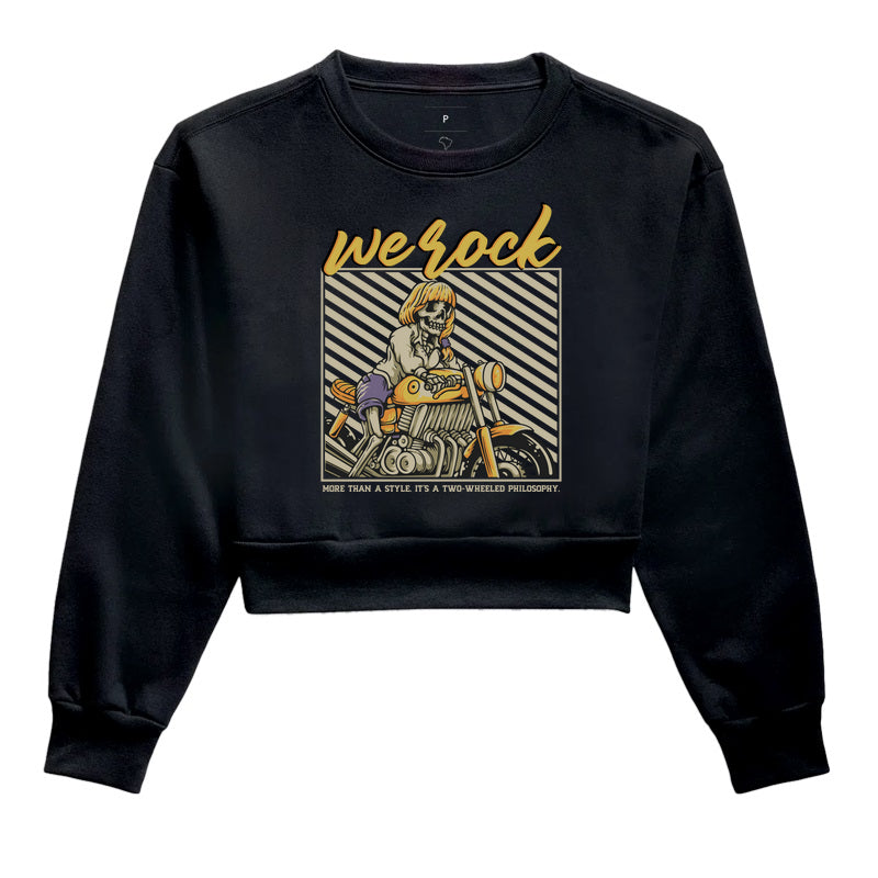 cropped moletom werock girl motorcycle