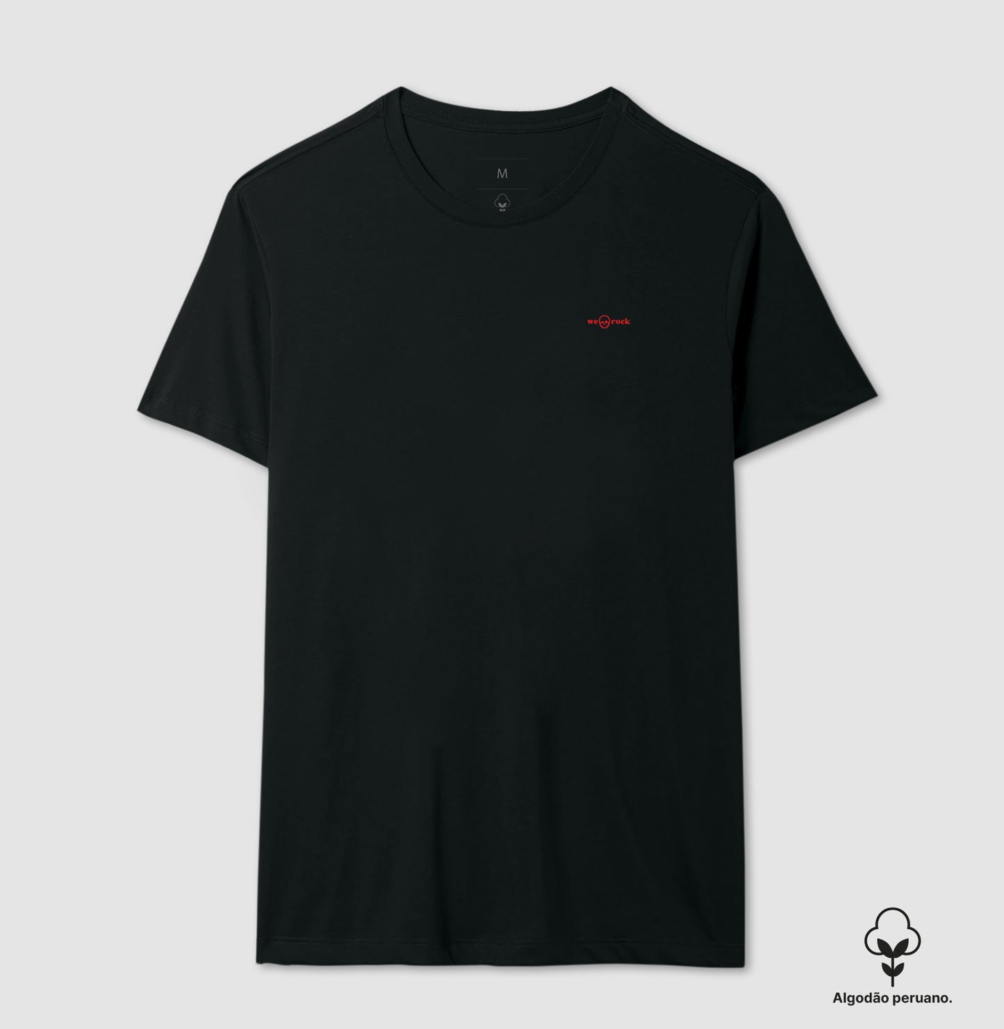 camiseta algodão peruano basic werock logo red masculina