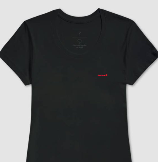 camiseta werock logo simple red feminina