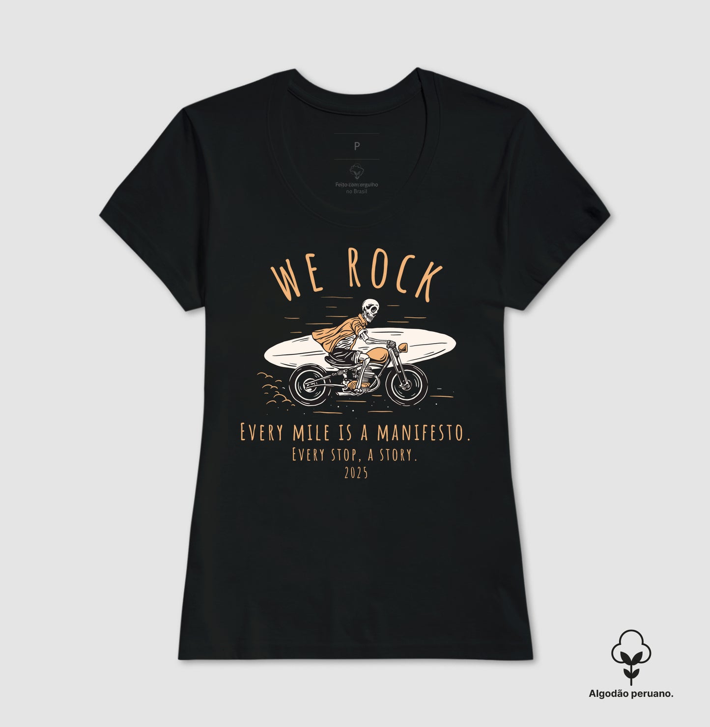 camiseta algodão peruano werock manifesto feminina