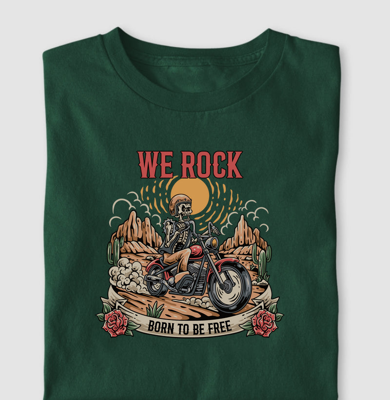 camiseta werock born motorcycle masculina