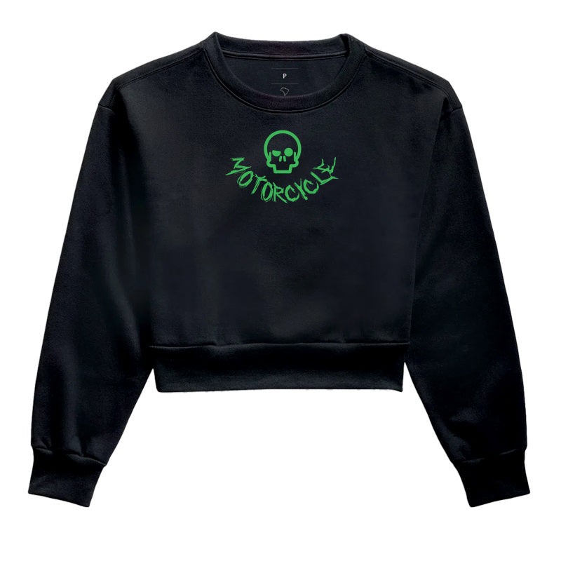 cropped moletom werock motorcycle logo