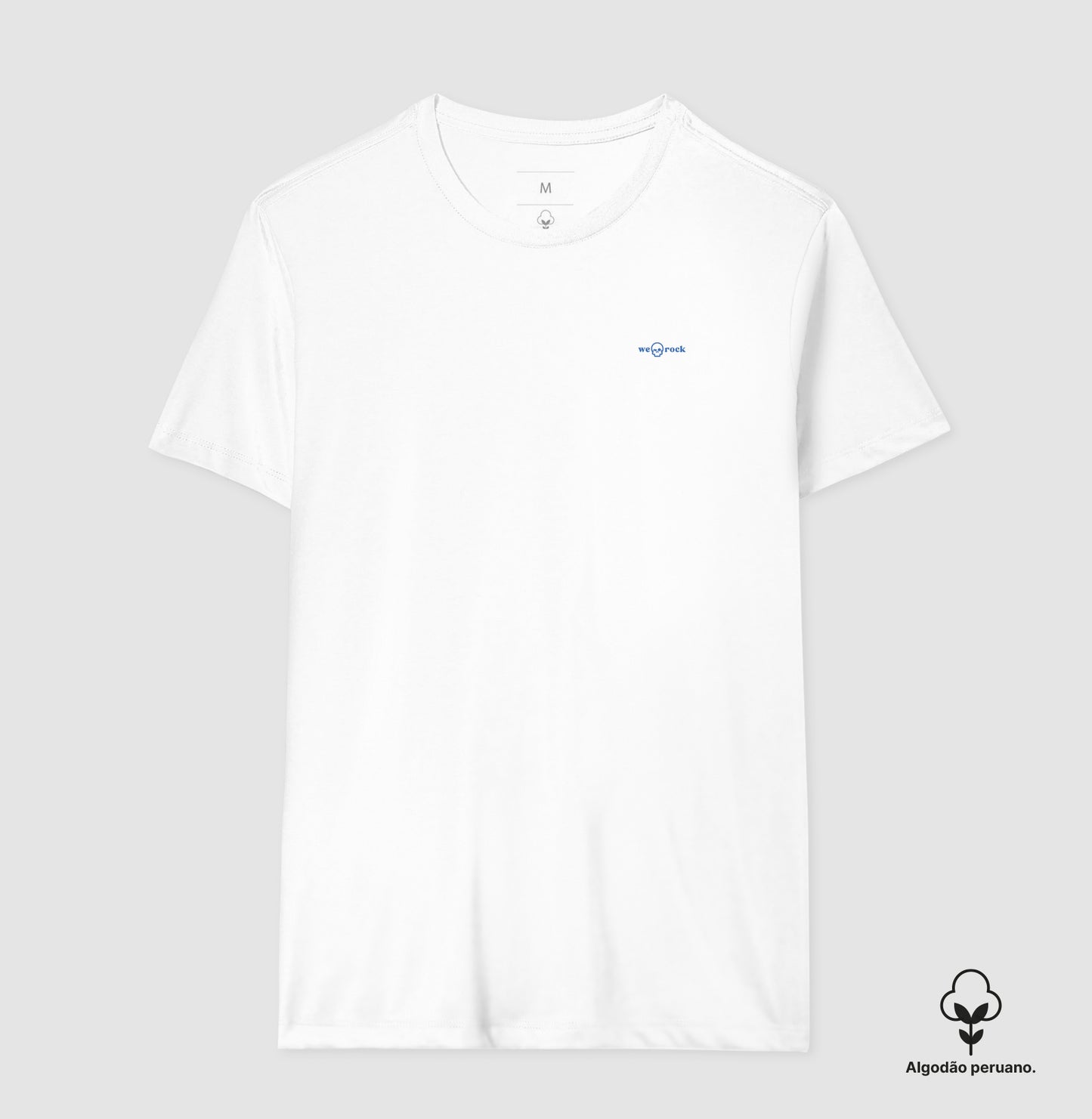camiseta algodão peruano basic werock logo blue feminina