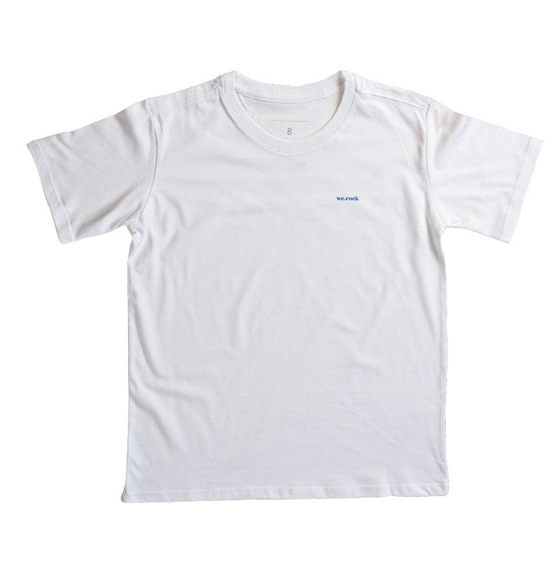 camiseta infantil werock logo simple blue