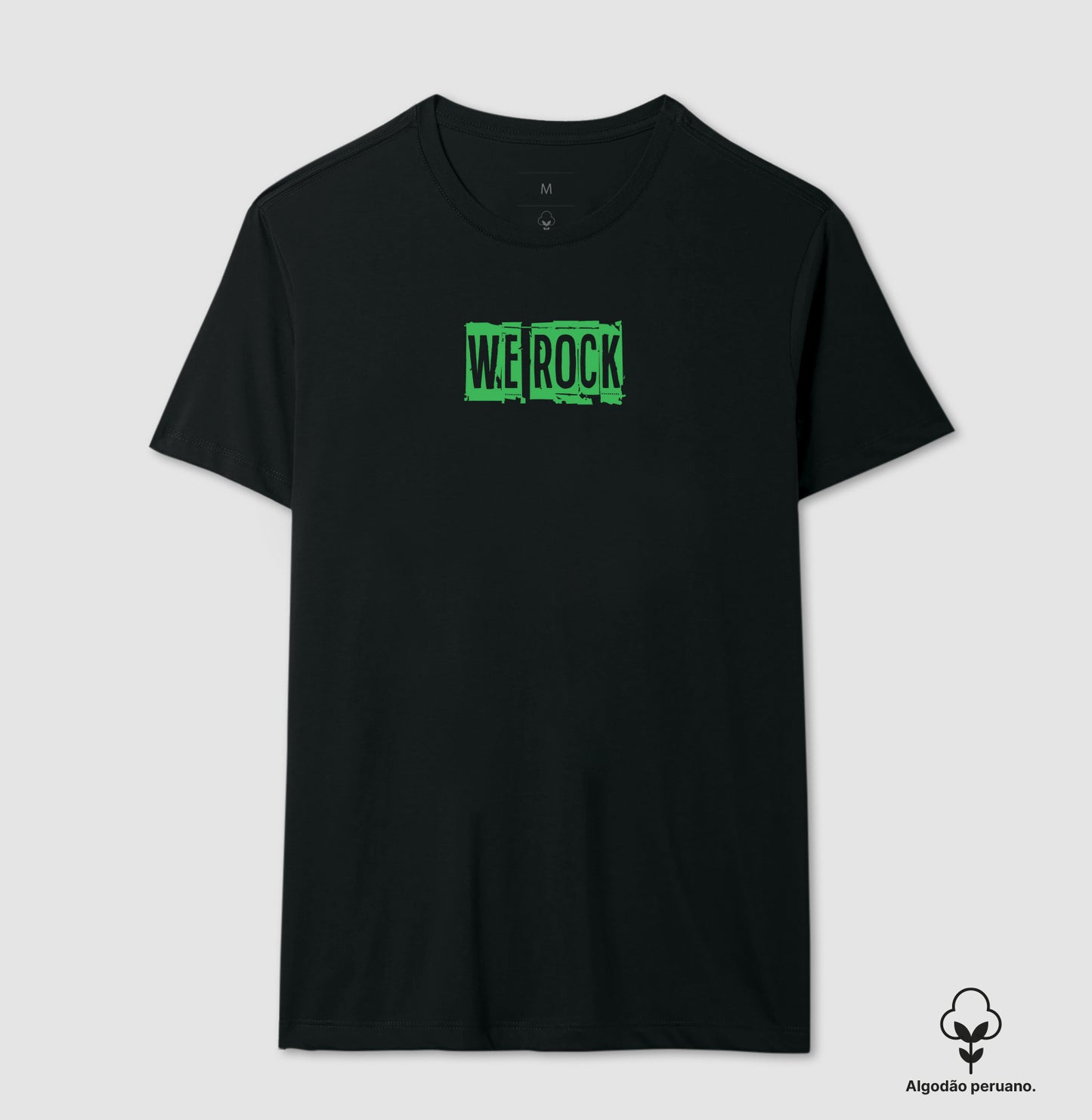 camiseta algodão peruano werock logo journal masculina