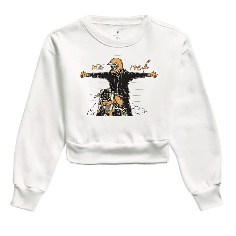 cropped moletom werock open arms