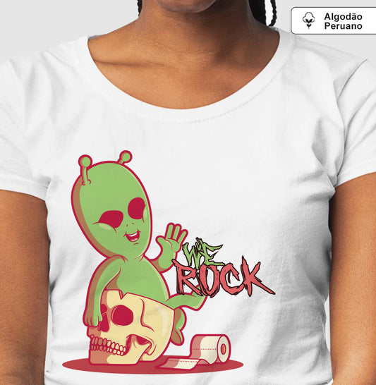 camiseta algodão peruano werock et feminina