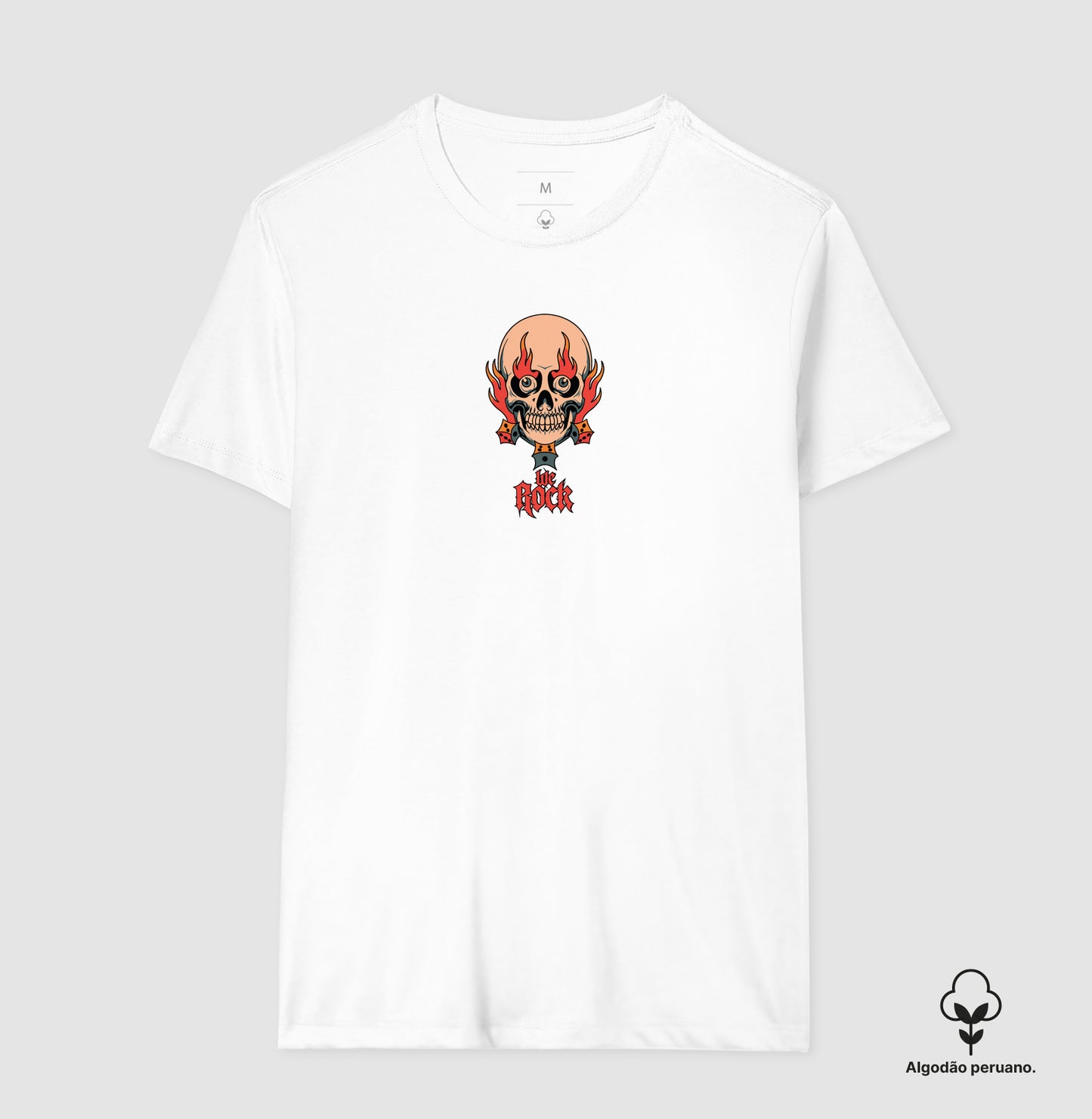 camiseta algodão peruano werock dados feminina