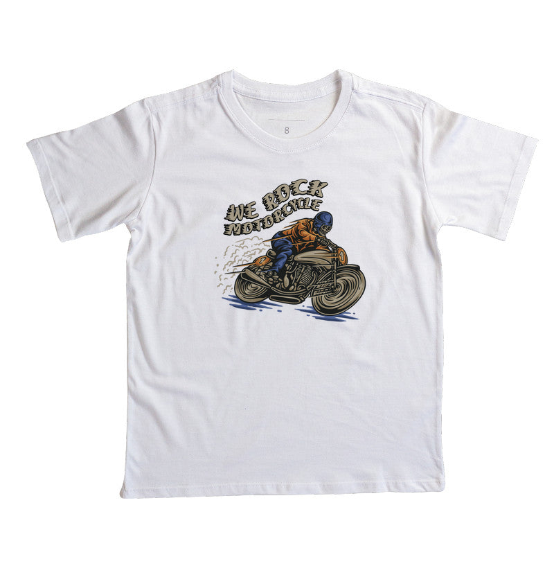 camiseta infantil werock motorcycle