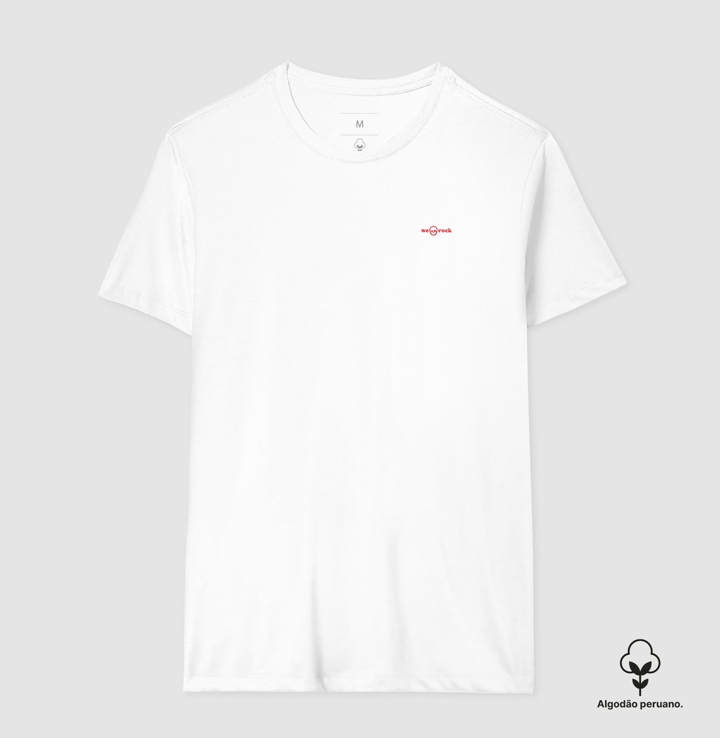 camiseta algodão peruano basic werock logo red masculina