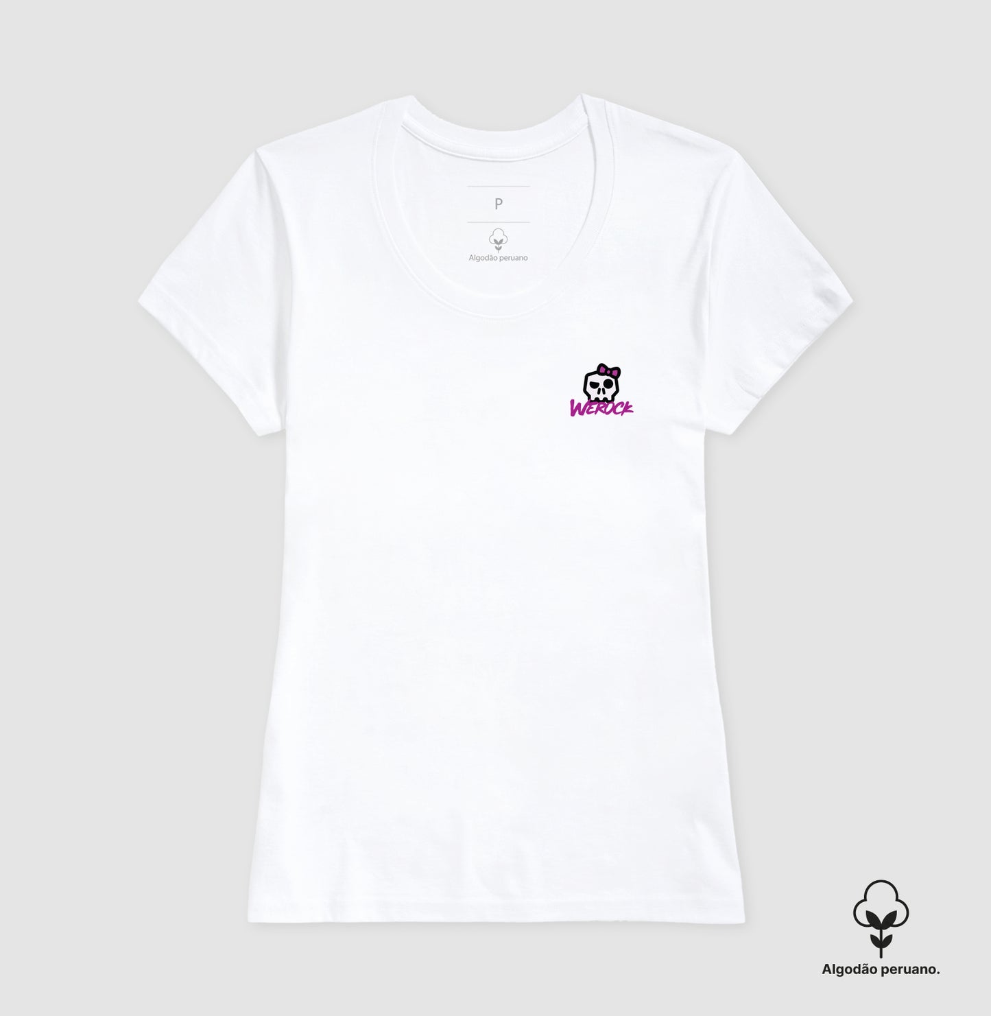 camiseta algodão peruano werock girl feminino