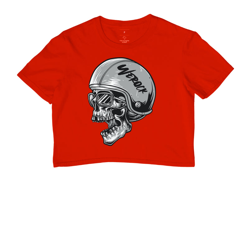 cropped werock motorcycle helmet skull