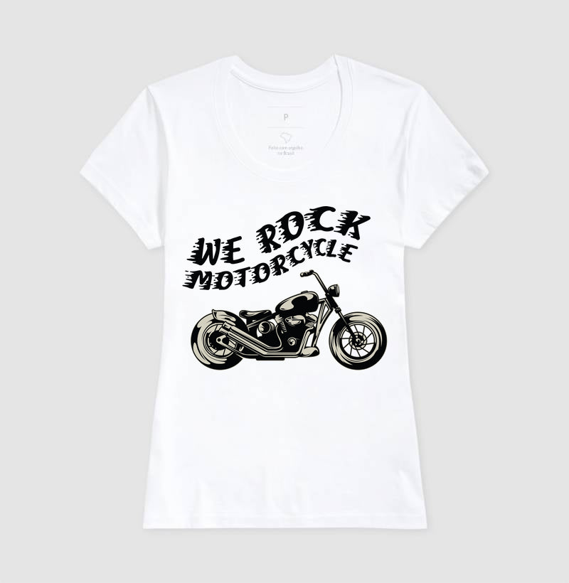 camiseta werock custom motorcycle feminina