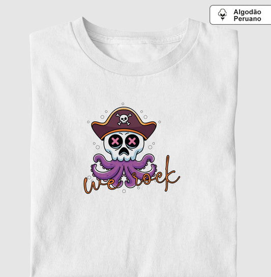 camiseta algodão peruano werock squid masculina