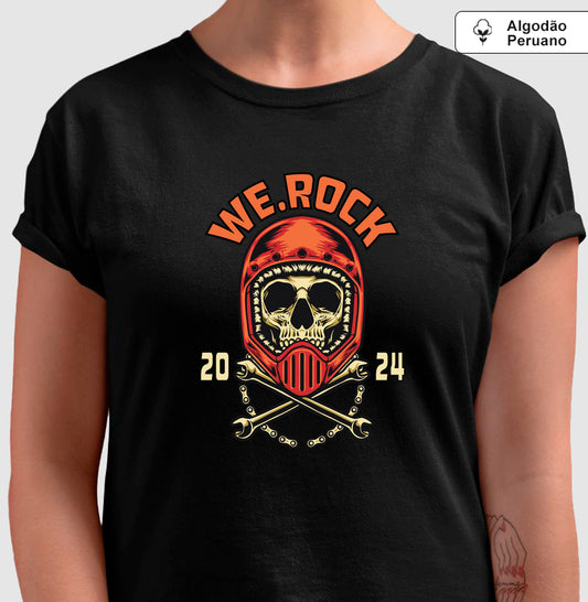 camiseta algodão peruano werock motorcycle tool feminina