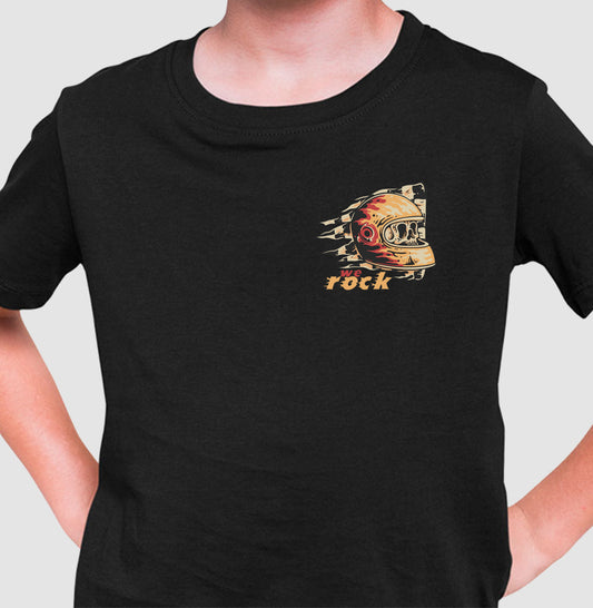 camiseta infantil werock helmet racing