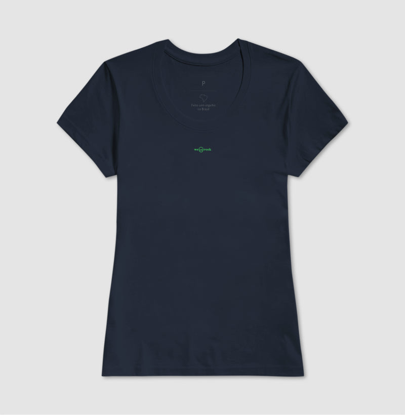 camiseta basic werock logo green feminina