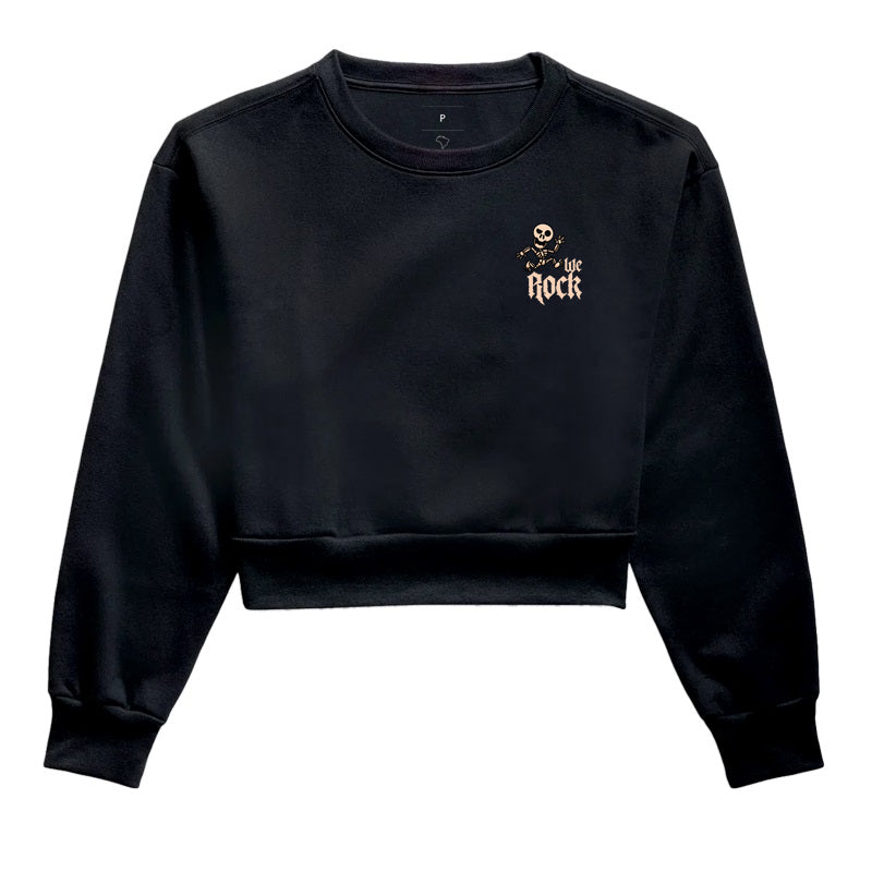 cropped moletom werock skeleton