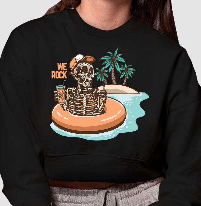 cropped moletom werock beach