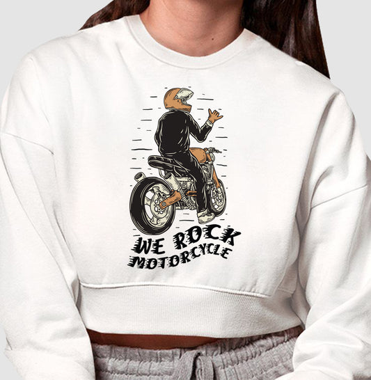 cropped moletom werock motorcycle hang loose
