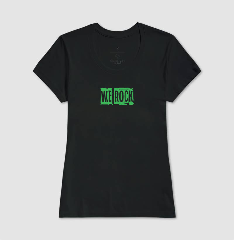 camiseta werock logo journal feminina