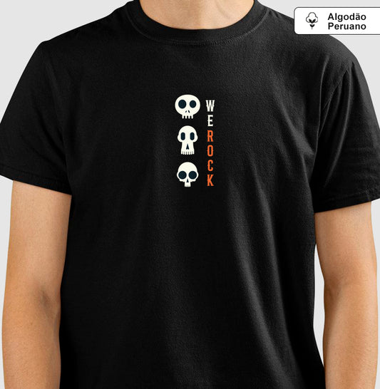 camiseta algodão peruano werock Vskulls masculina