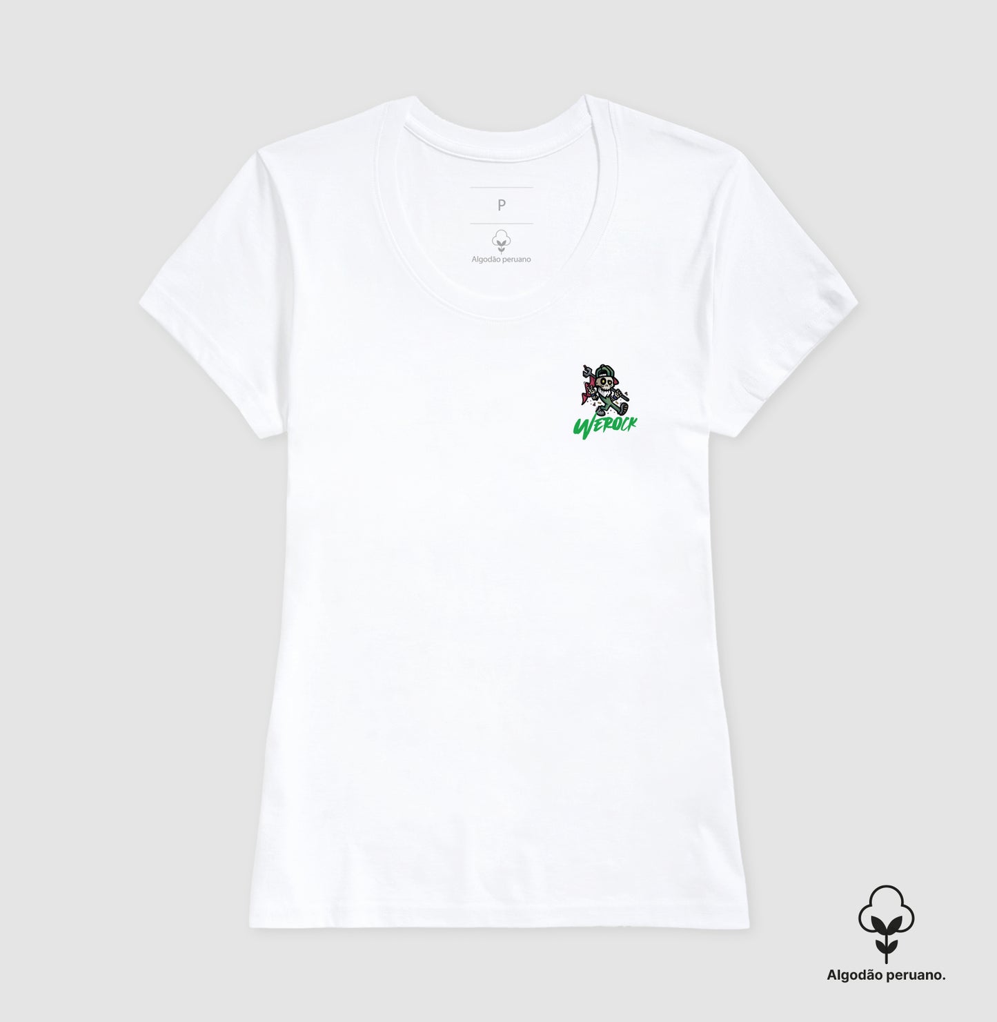 camiseta algodão peruano werock mechanic feminina