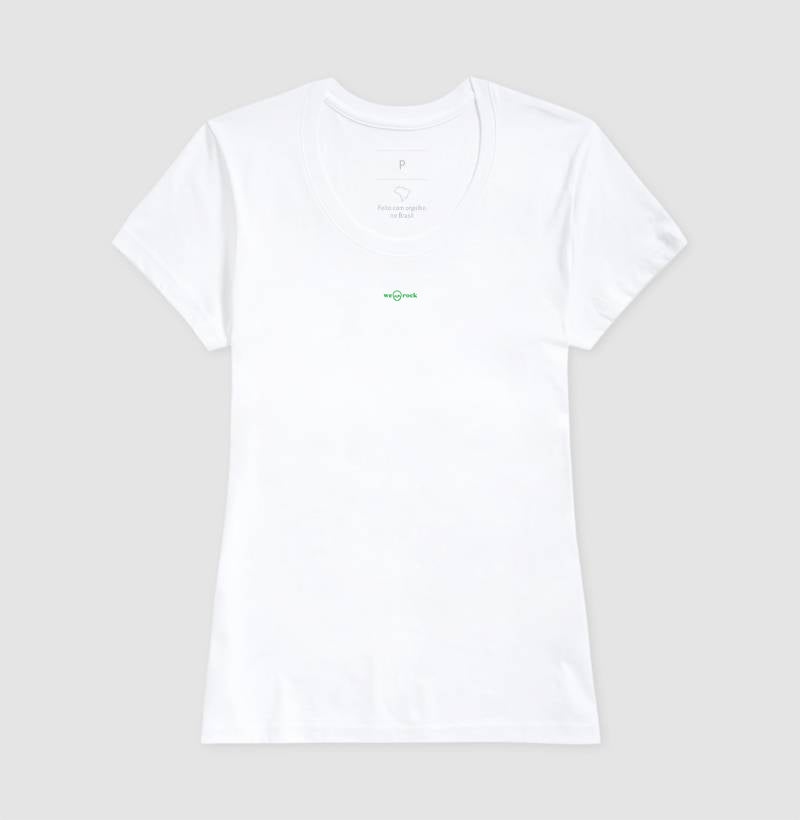 camiseta basic werock logo green feminina