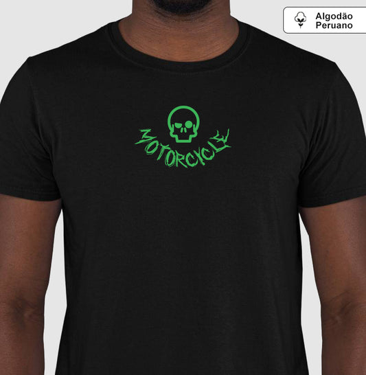 camiseta algodão peruano werock motorcycle logo masculina