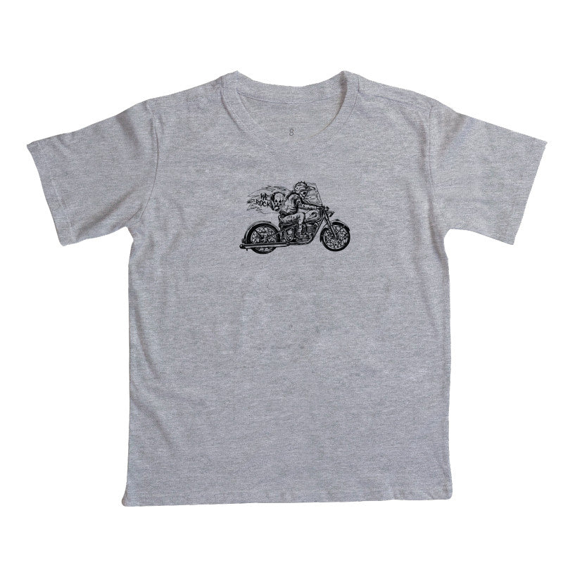camiseta infantil werock motorcycle ghost