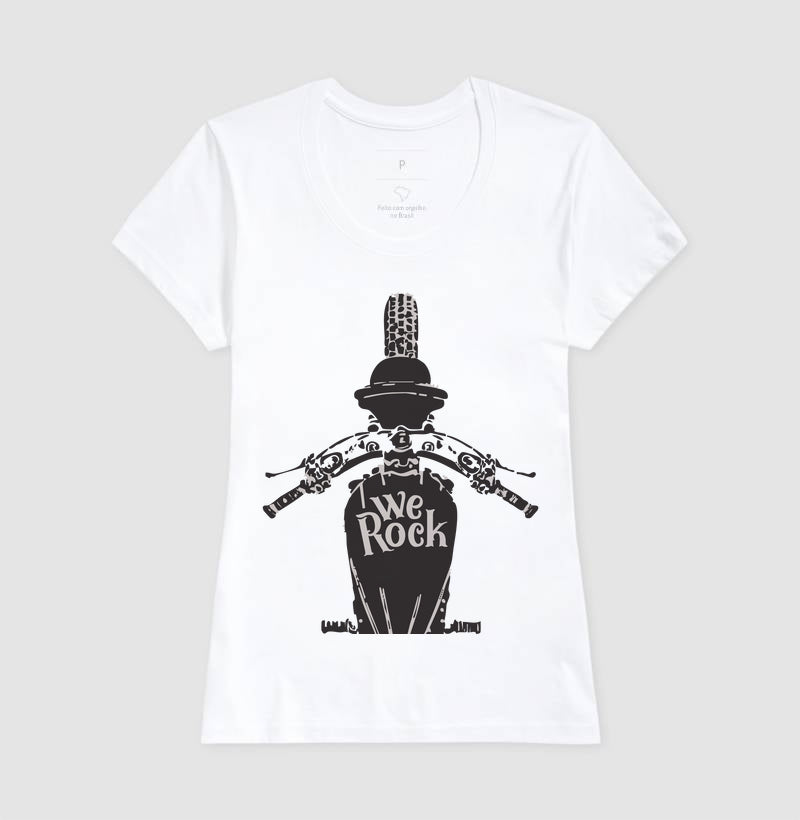 camiseta werock motorcycle driving feminina