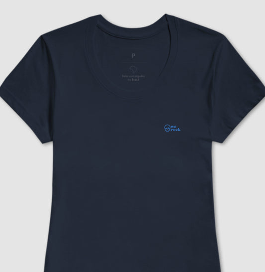 camiseta werock skull blue feminina
